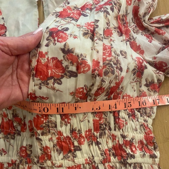 Free People Women’s Keep You Mini Dress New Floral Print Lined Cotton size M - Picture 11 of 15